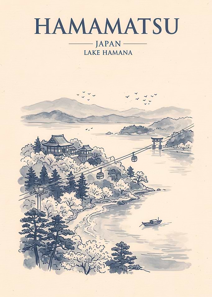 Hamamatsu Lake Hamana Travel Poster