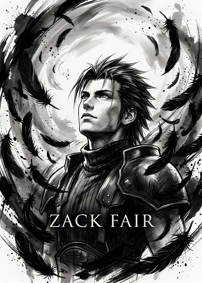 Zack Fair Final Fantasy Portrait