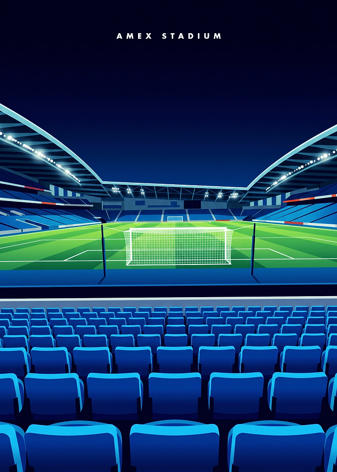 Amex Stadium Soccer Field Illustration