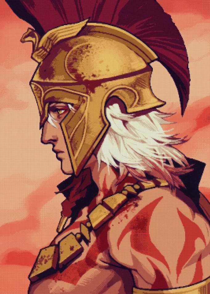 Spartan Warrior Profile Portrait
