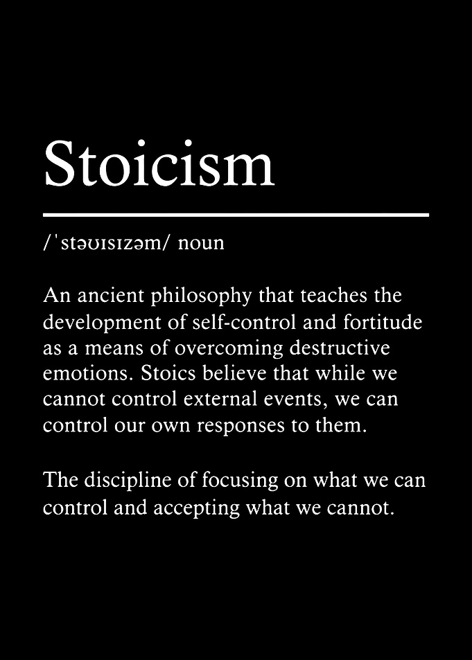 Stoicism Definition Minimalist Poster
