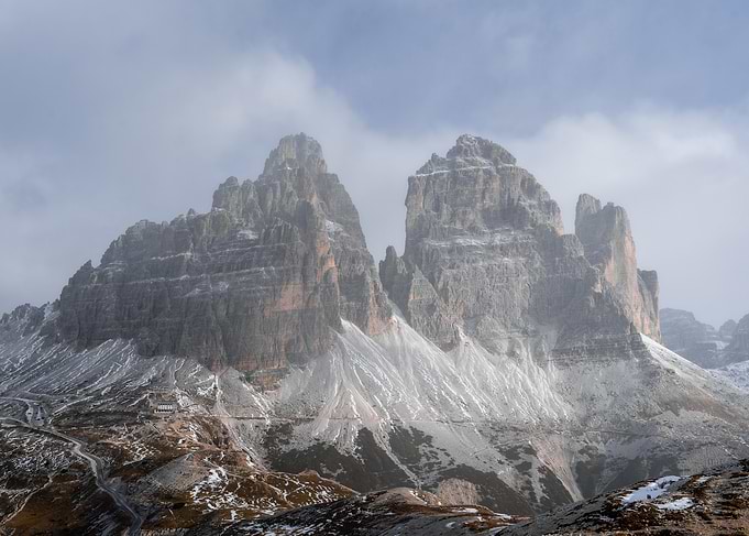 Tre Cime di Lavaredo Mountain Peaks