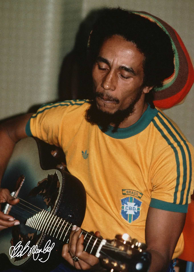 Bob Marley Playing Acoustic Guitar