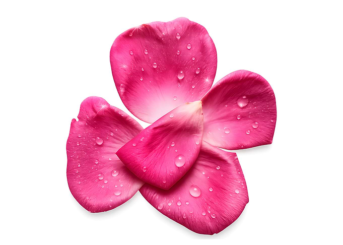 Dewy Pink Rose Petals