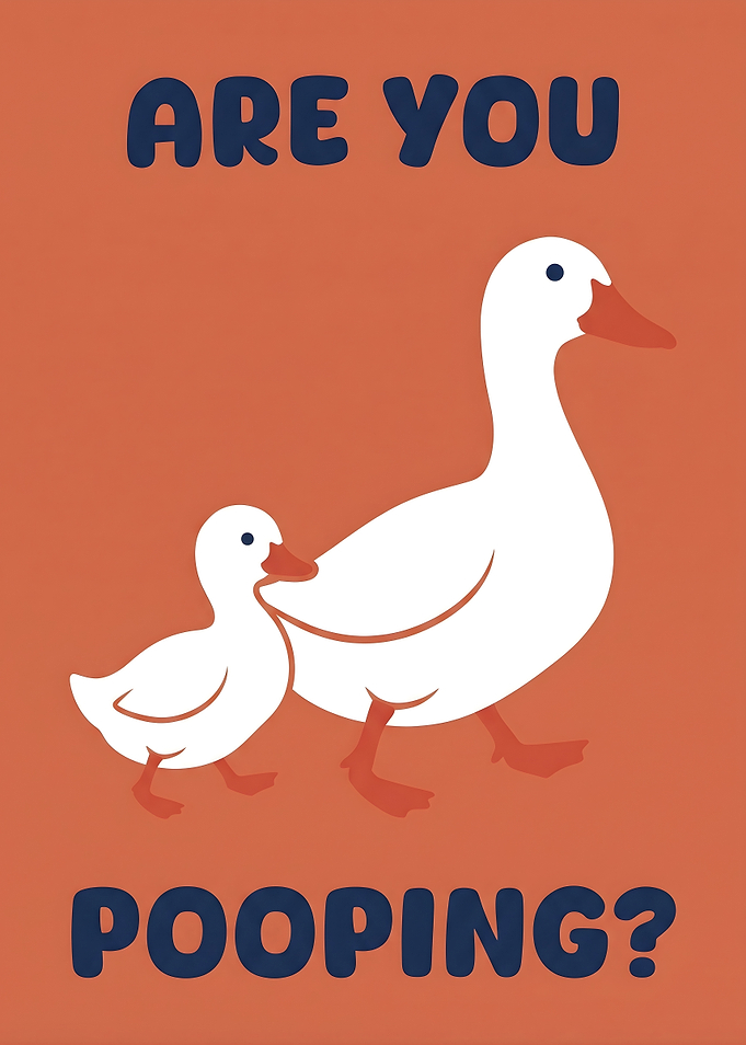Funny Duck Bathroom Sign