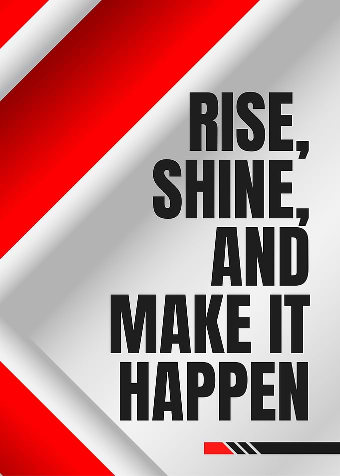 Morning Motivation Daily Success Wall Art