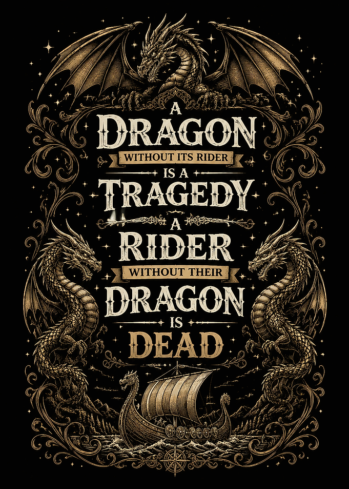 Dragon Rider Quote Fantasy Art