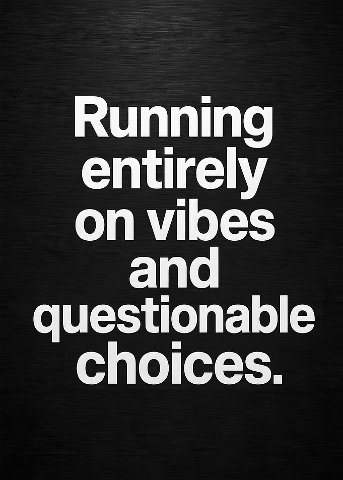 Running On Vibes And Questionable Choices