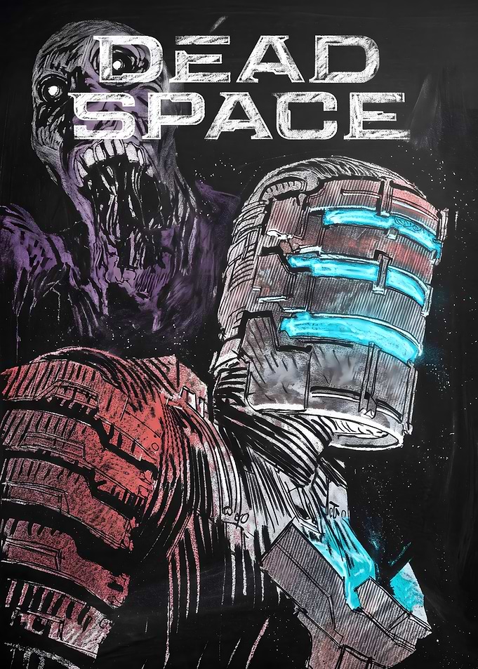 Dead Space Isaac Clarke Chalk Art
