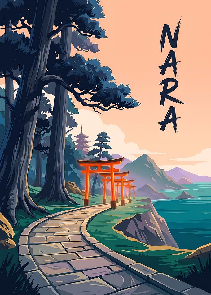 Nara Japan Torii Gate Coastal Trail