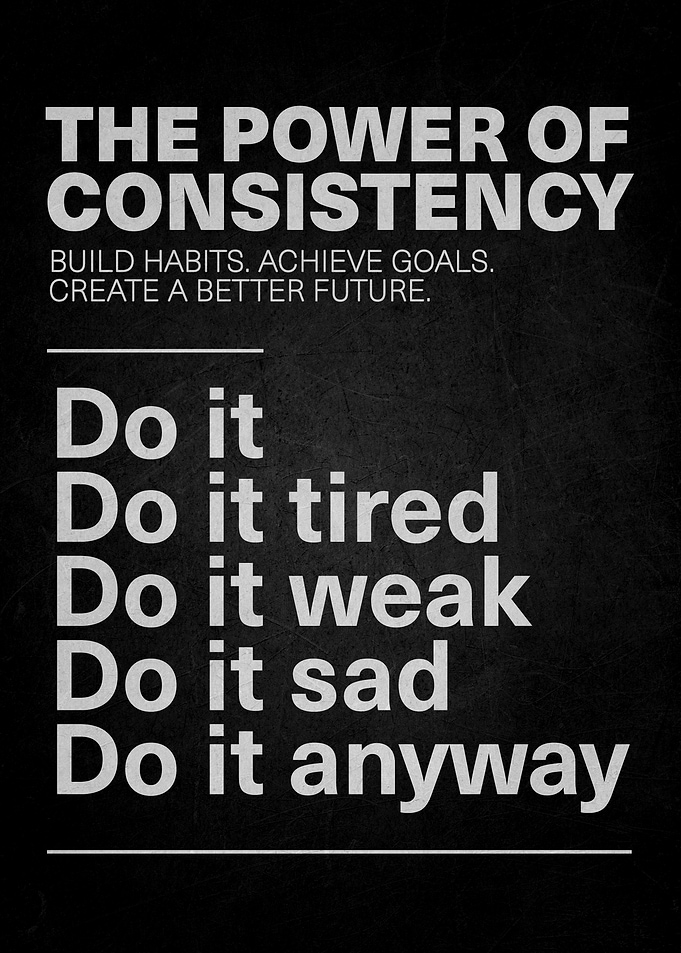 The Power of Consistency Motivational Poster