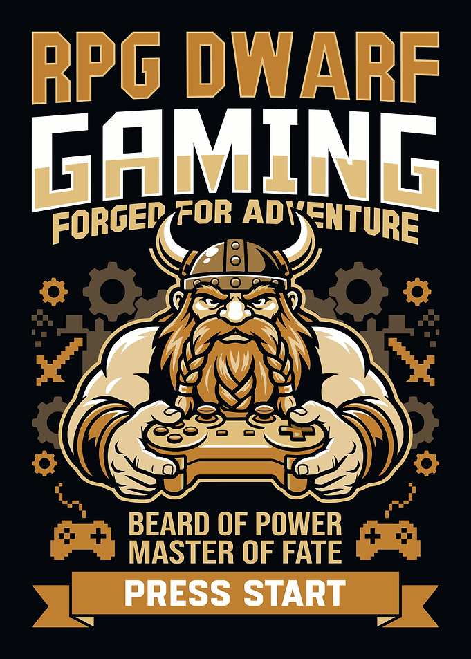 RPG Dwarf Gaming Forged For Adventure