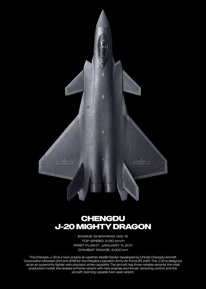 Chengdu J-20 Mighty Dragon Fighter Jet