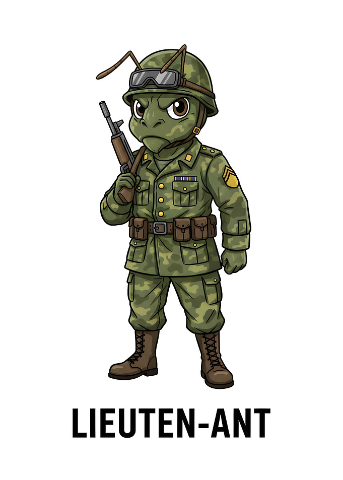 Lieuten-Ant Military Ant Character