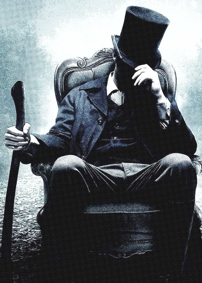 Gentleman in Top Hat Sitting