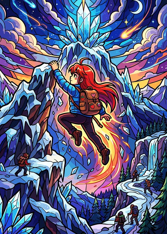 Madeline Climbing Celeste Mountain