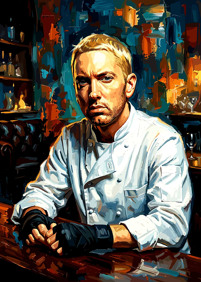 Eminem as a Chef Portrait