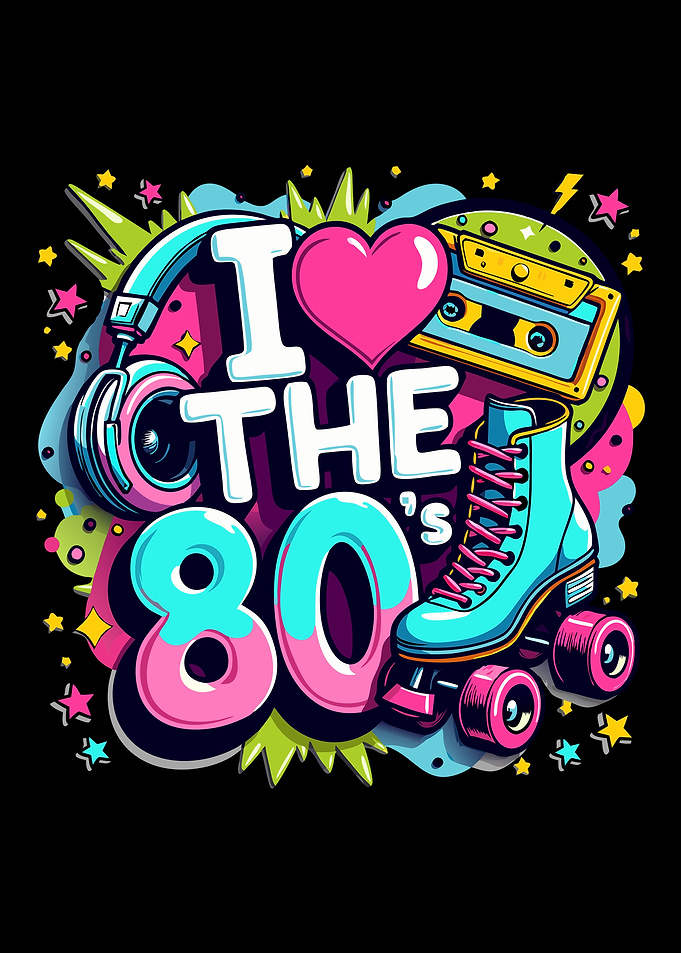 I Love The 80s Retro Graphic