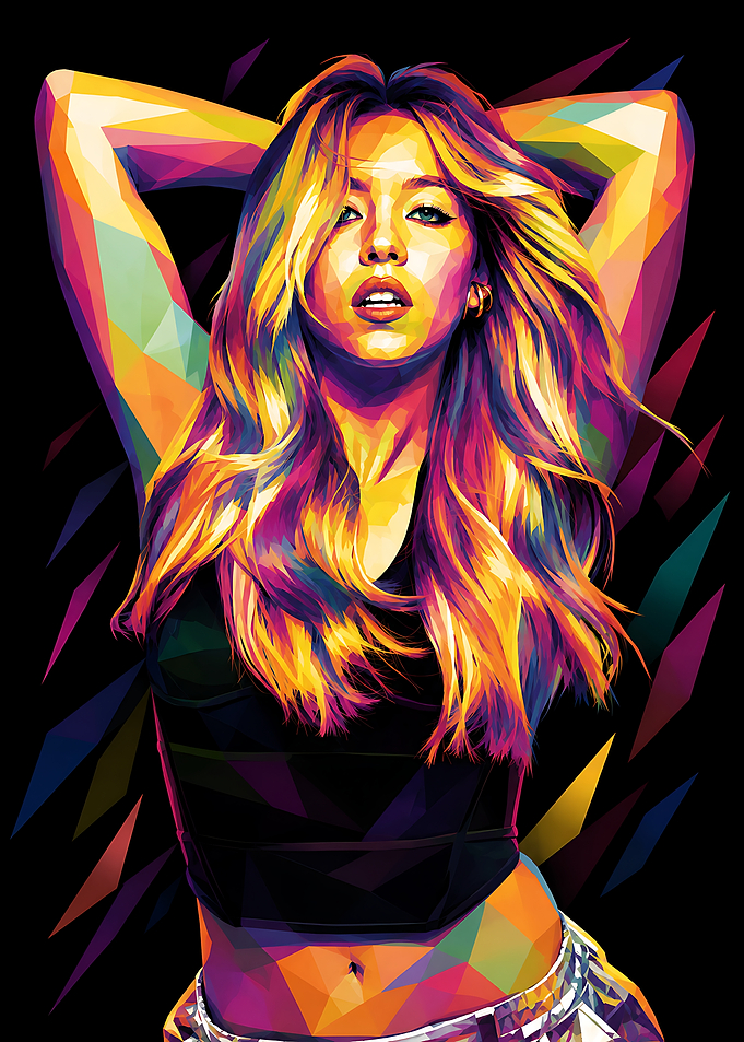 Sydney Sweeney Low Poly Portrait