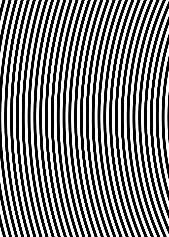 Black and White Curved Lines Pattern