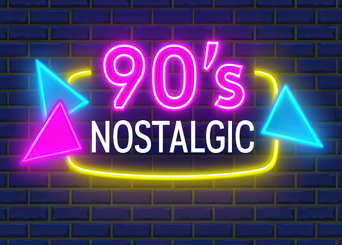 90s Nostalgic Neon Sign