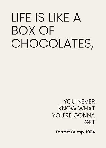 Forrest Gump Quote Minimalist Poster