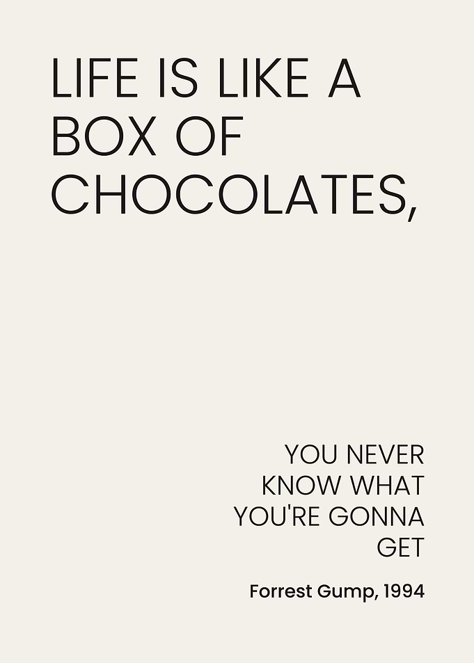 Forrest Gump Quote Minimalist Poster