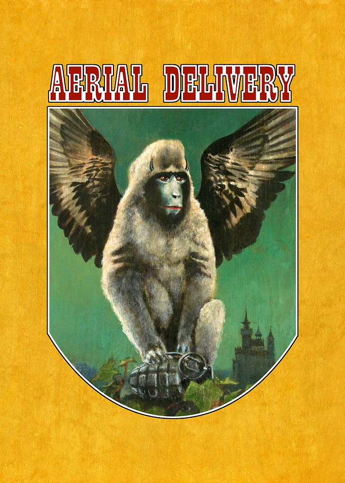 Aerial Delivery Flying Monkey Poster