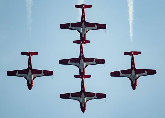 Snowbirds Aerobatic Team Formation Flight