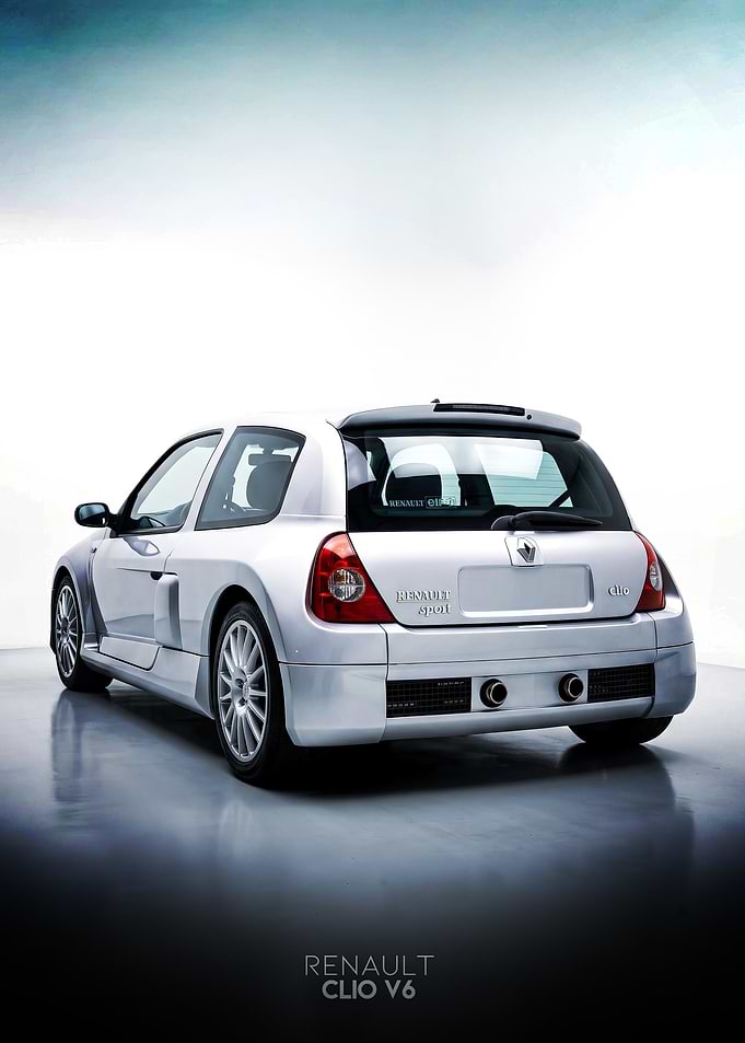 Silver Renault Clio V6 Sport