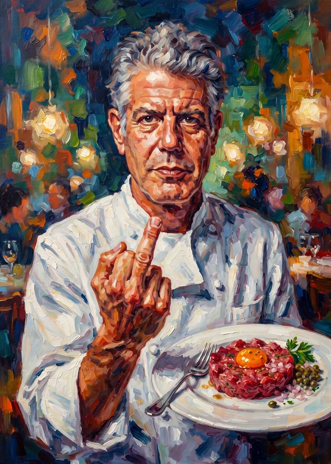 Anthony Bourdain Oil Painting Portrait