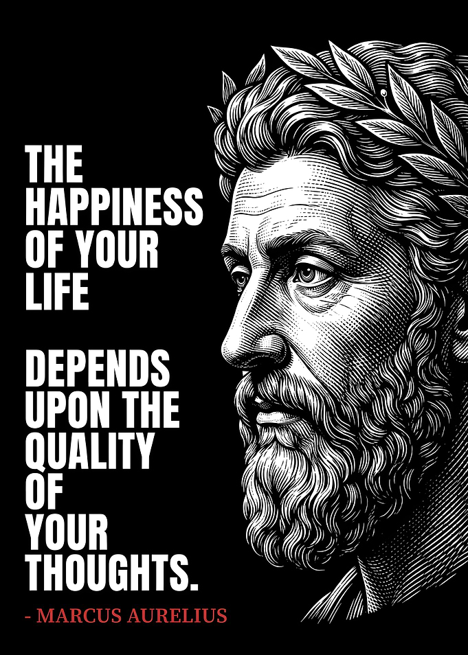 Marcus Aurelius Stoic Quote Poster