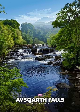 Aysgarth Falls Travel Poster