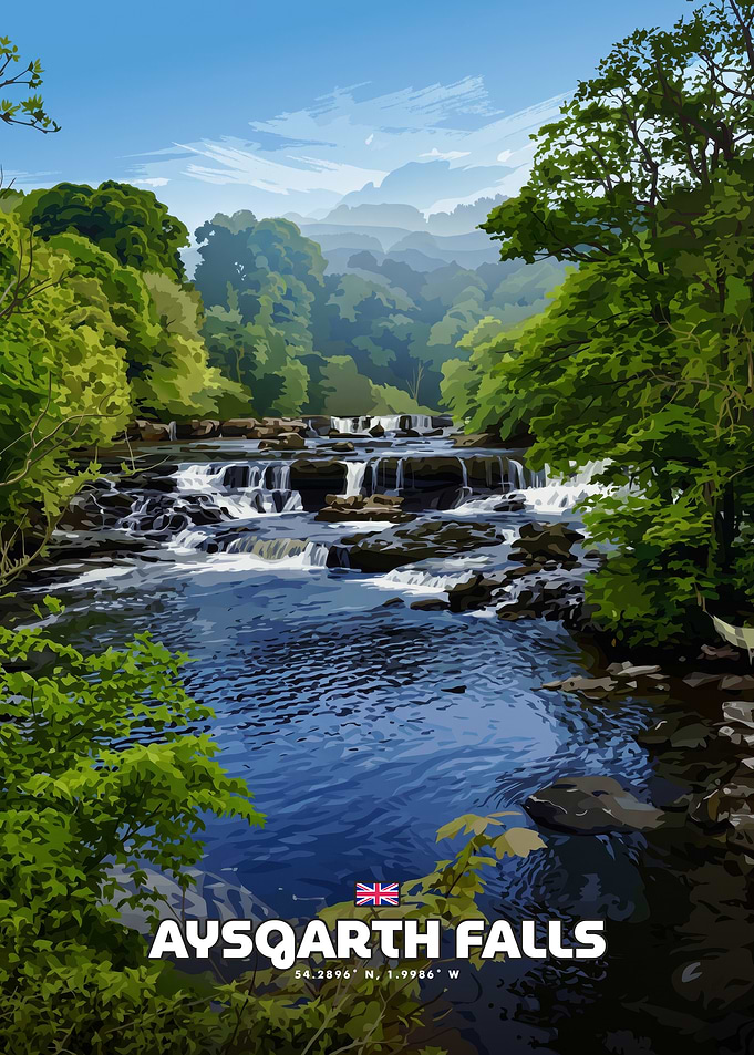 Aysgarth Falls Travel Poster