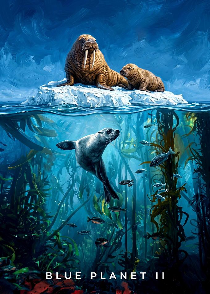Blue Planet II Walrus and Seal