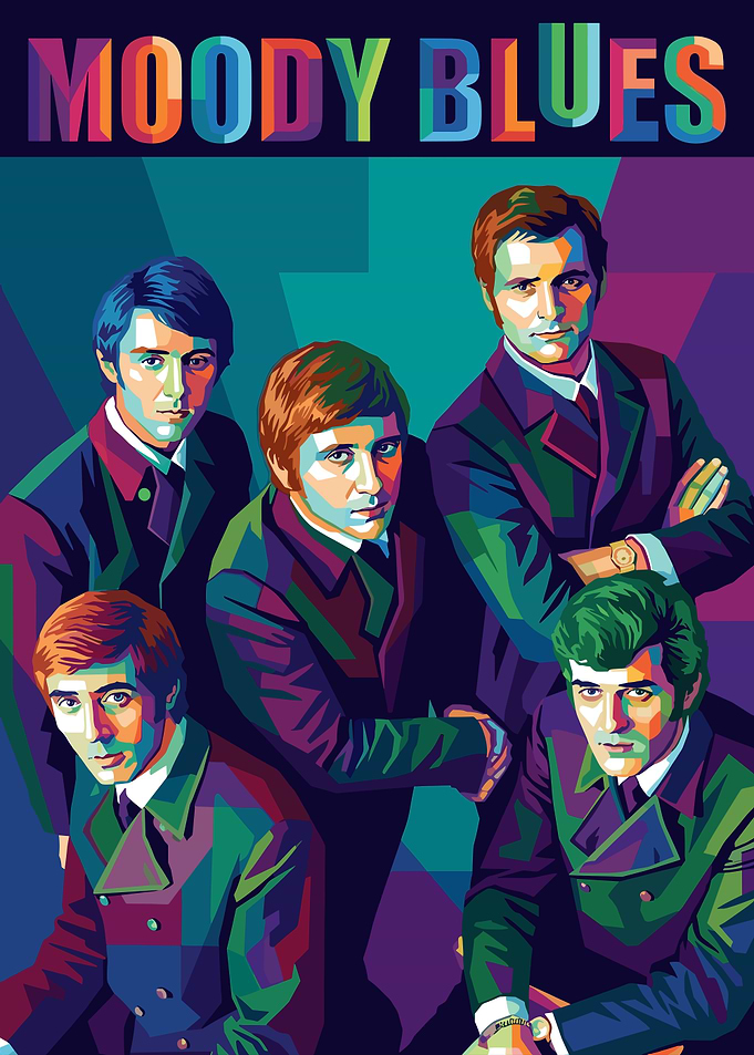 The Moody Blues Pop Art Poster