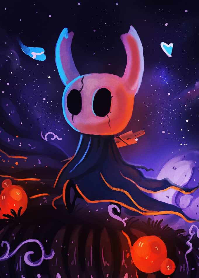 Hollow Knight Character in Cosmic Setting