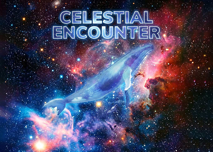 Celestial Encounter Space Whale Art