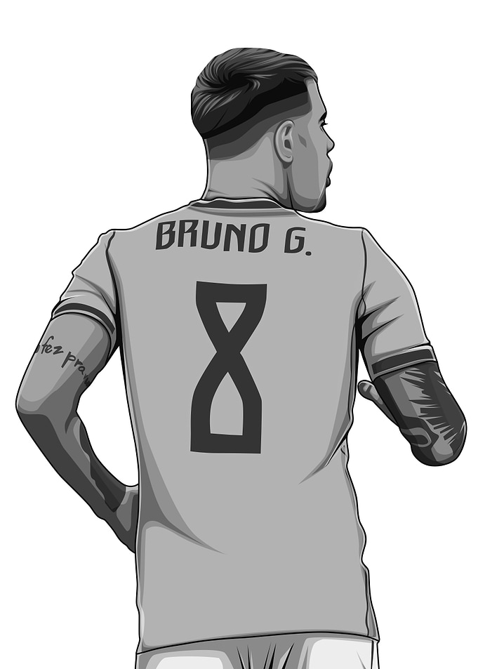 Bruno Guimaraes Black and White Version