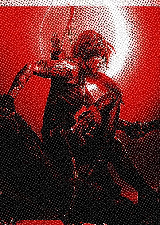 Lara Croft Tomb Raider Red Poster