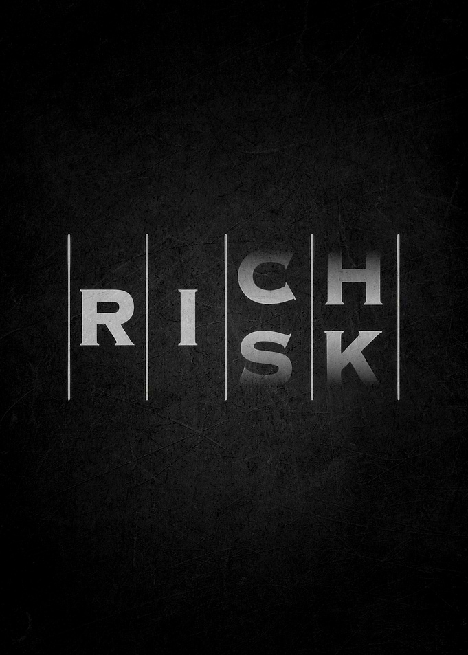 Rich Risk Typography Poster