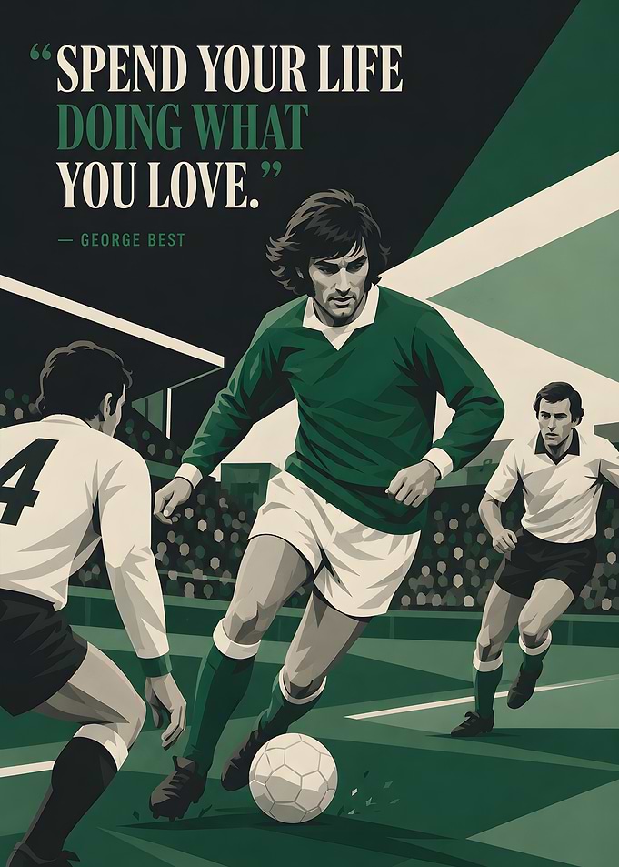 George Best Inspirational Football Poster