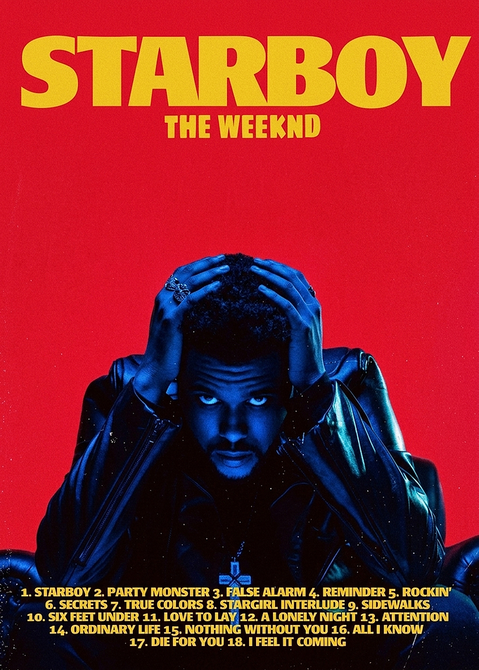 The Weeknd Starboy Album Poster