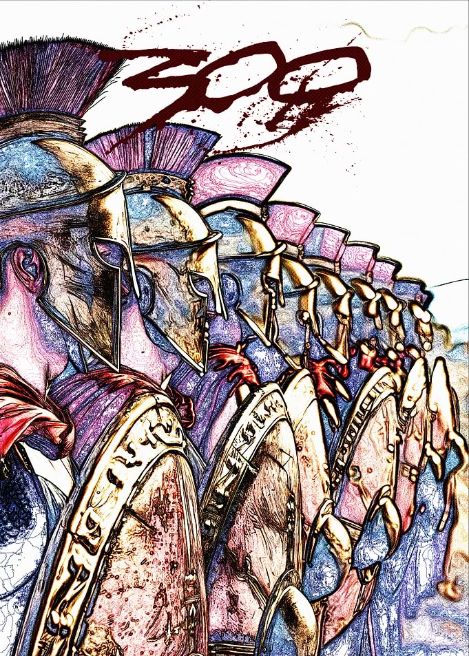 300 Spartan Warriors Graphic Art