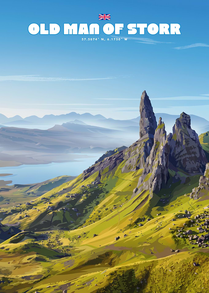 Old Man of Storr Travel Poster