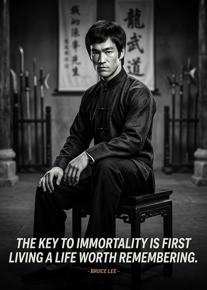 Bruce Lee Inspirational Quote Poster