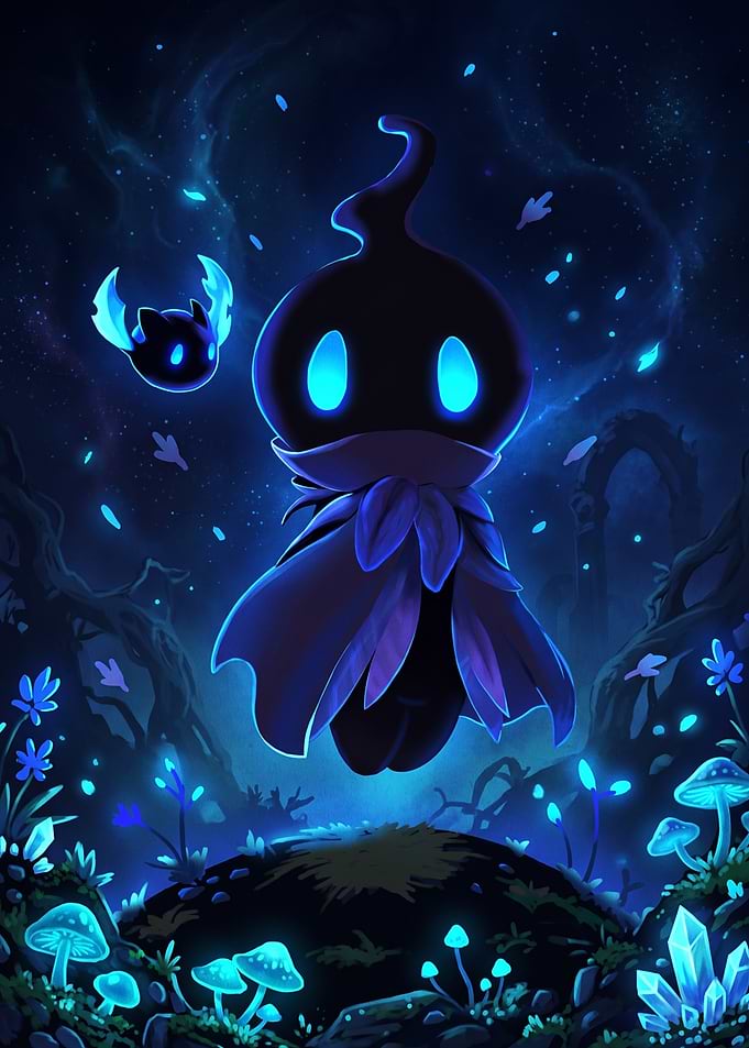 Glowing Spirit in Enchanted Forest