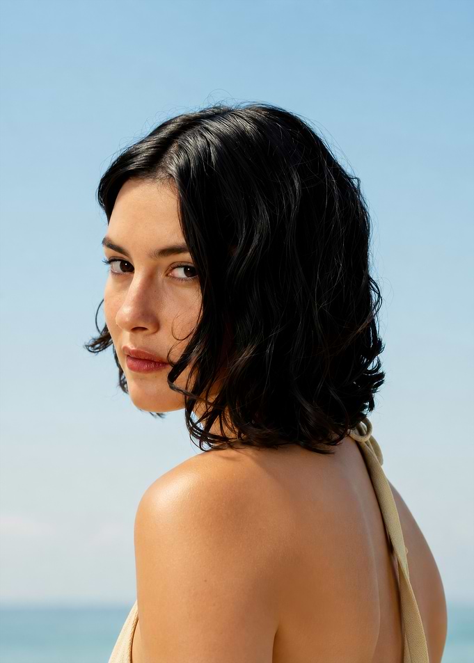 Portrait of a woman at beach