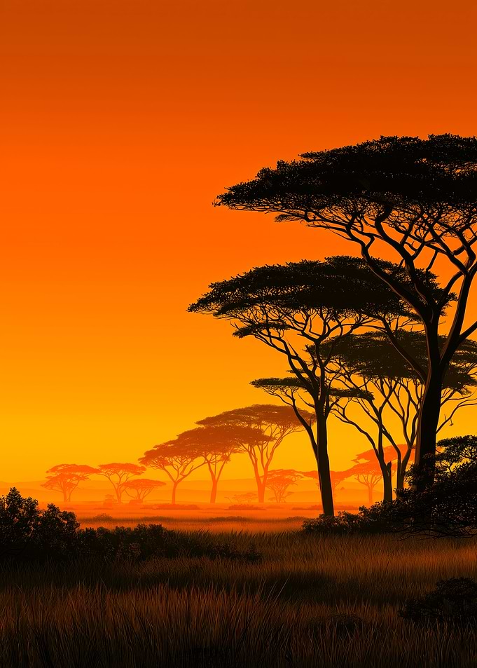 African Savanna Sunset