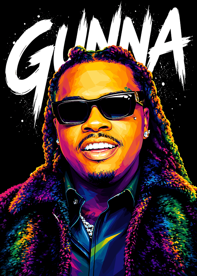 Gunna Colorful Pop Art Portrait